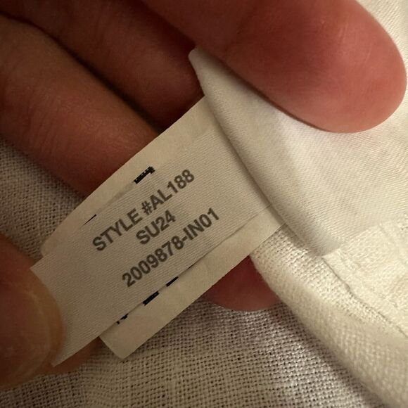 J. CREW FACTORY Short-Sleeve Linen-Blend Shirt in White Preppy Classic NWT - Picture 11 of 12